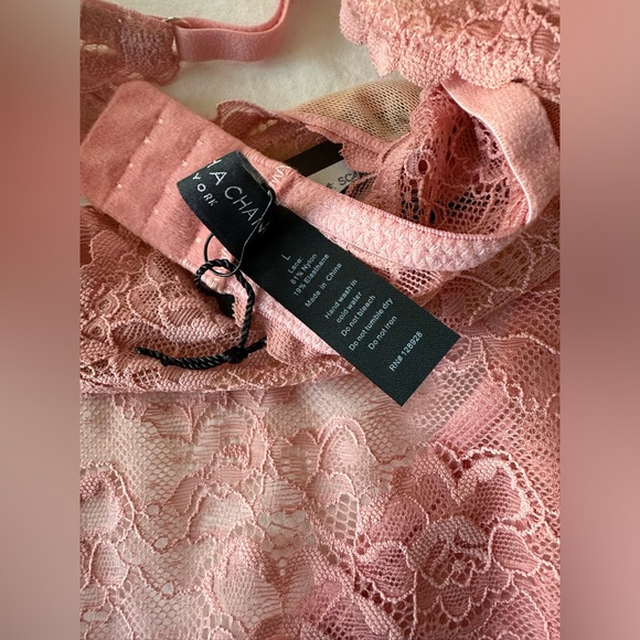Samantha Chang All Lace Classic Bodysuit in Peachy Pink Size L NWT - Picture 5 of 7